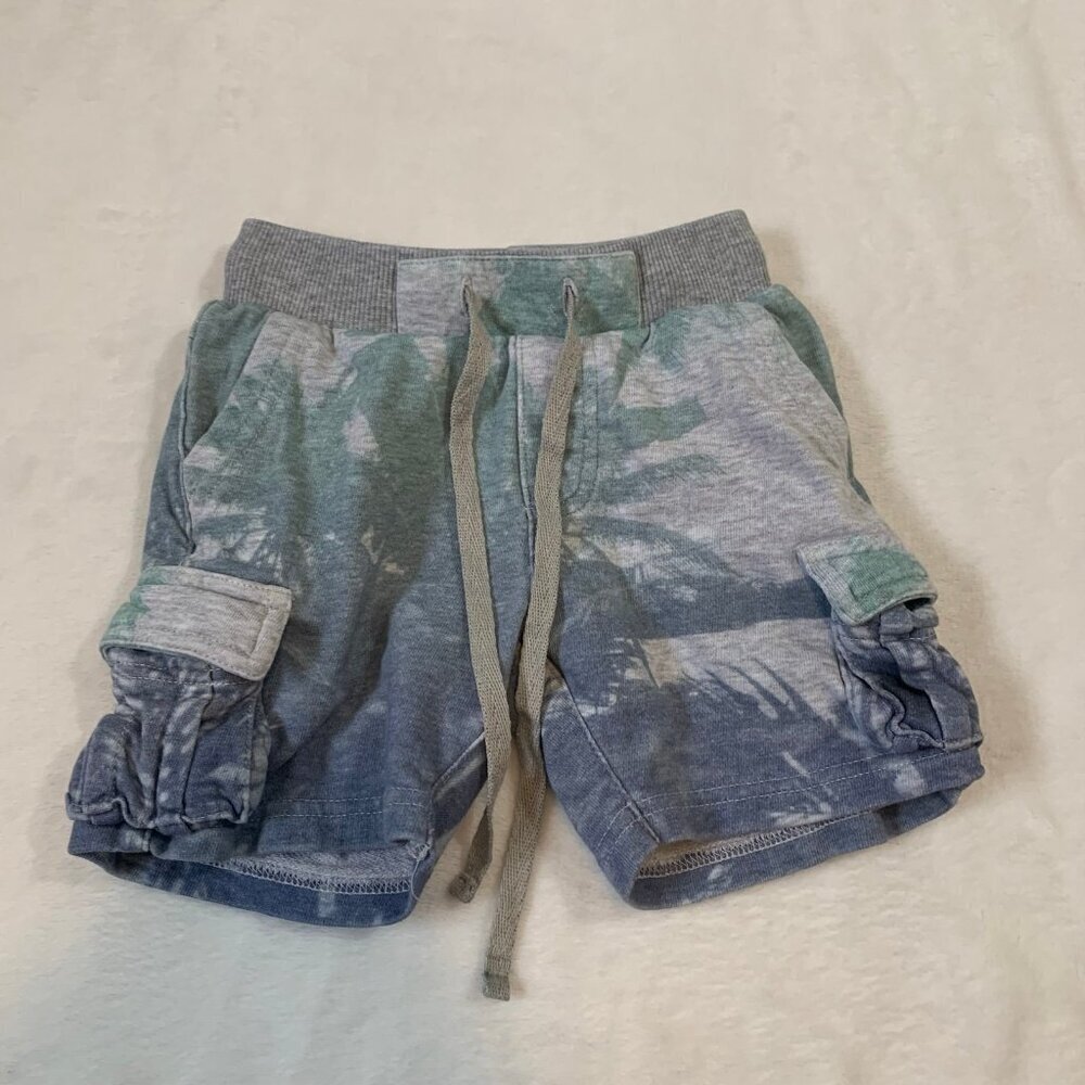 5/$25 Paper Wings Cargo Shorts Kids Size 2 Tropical Palm Tree‎ Organic Cotton